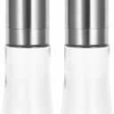 2pcs Manual Stainless Steel Pepper Grinder and Salt Shaker Adjustable Spice Mill Refillable Handheld Seasoning Dispenser for Outdoor Cooking and Kitchen Use