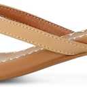 DOEYG Raffia Heels Sandals Summer Beach Flip Flops Heels Square Open Toe Heeled Sandals Dressy Comfortable Slip on Thong Sandal Size 6.5