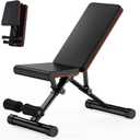 Adjustable Weight Bench, Workout Bench 795 lbs Capacity with 72 Multi-Position Settings, Foldable Incline Decline Flat Exercise Bench for Bench Press, Sit Up, and Strength Training (Obsidian Black)