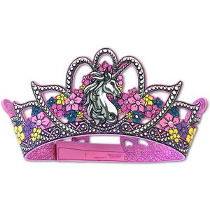 Liontouch - Unicorn Princess Crown for Girls - 3-6 Years | Pink Pretend Play Foam Toy in Medieval Style for Toddlers with Flower Decoration | Dress Up & Royal Costumes for Kids  Size Adjustable
