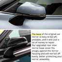Jaronx Compatible with Toyota Highlander Driver Side Mirror Triangle Base Cover 2020-2024, for Highlander Driver Side Rearview Mirror Bottom Base Covers (NOT FIT Grand Highlander) (Left)