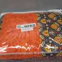 Travan Boho Stripe Quilt Sets Floral Printed Reversible Soft Bohemian Bedding Set with Shams for All Season, Orange Red Stripe, Queen Size