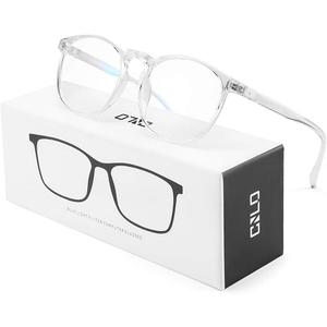 Blue Light Blocking Glasses,Computer Glasses,Anti Eyestrain, Lightweight Frame Eyeglasses,Men/Women (Crystal)