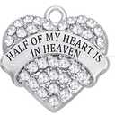 JUPPE Sympathy Gifts, Memorial Gifts for Loss of Loved One, Bereavement Thoughtful Gifts Angel Wings Christmas Tree Ornament, Half of My Heart is in Heaven Ornament Decor
