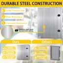 MJ-Box Steel Electrical Enclosure Box 24 x 20 x 10'' 304 Stainless Steel Electrical Enclosure IP66 Waterproof & Dustproof Outdoor/Indoor NEMA 4X Stainless Steel Enclosure