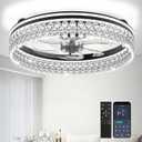 Ceiling Fan with Lights,20" Flush Mount Ceiling Fans,6 Speeds 3CCT Dimmable LED, Quiet DC Motor for Bedroom Living Room Modern Ceiling Fans with Light