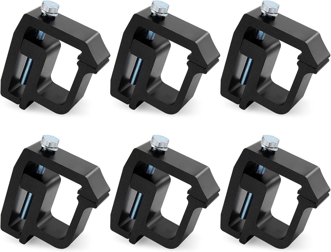 Truck Cap Mounting Clamps, Heavy Duty Camper Shell Clamps for Chevy Silverado Sierra 1500/2500/3500, for Dodge, for Ram 1500/2500/3500, F150 F250, for Mitsubishi, for Toyota (6 pcs)