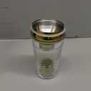 Cocktail Shaker Set 17oz, Gold Glass Martini Shaker with Strainer & Lid, Durable Bar Tools for Home Bartenders, Gift Box Included