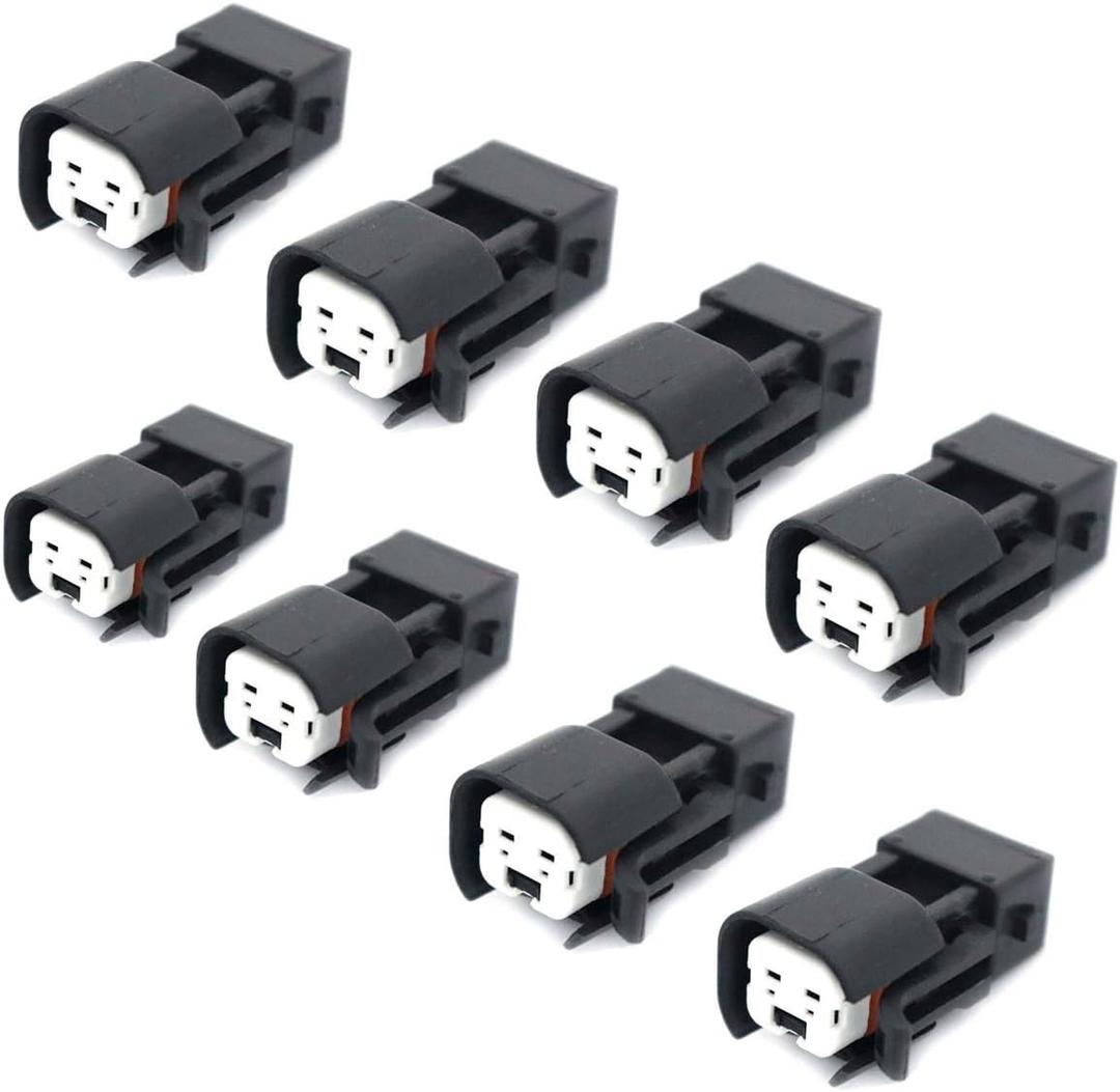 FainWan 8pcs Fuel Injector Adapter Connector Kit Replacement Compatible with EV1 to USCAR EV6 & EV14 Che-vy LS1 LS2 LS3