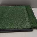 Dog Grass Puppy Training Pee Pad with Tray, Dog Potty with 2 Replacement Artificial Grass Pads, Portable Pet Toilet Washable Odor Free Little Box Indoor Outdoor Use