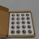 GAsupply 12x1.5 Short Open End Lug Nuts, 0.8" 21mm Tall, 3/4" 19mm Hex, Conical Seat 60 Degree Bulge Acor Chrome Nuts, 20 Pcs (Silver)