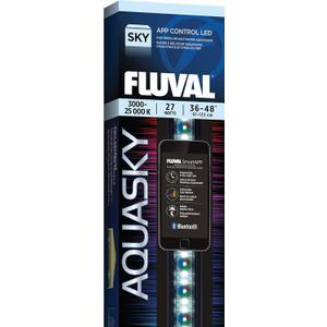 Fluval Aquasky 2.0 Bluetooth LED Aquarium Light – 27W, 36–48" | RGB + 6500K White | App-Controlled with 24-Hour Light Cycle & Weather Effects | IP67 Waterproof | Wide 120 Coverage