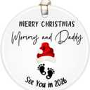 2026 Baby Gender Reveal Ornament  Pregnancy Announcement for Husband Grandparents Family Aunt, New Mom, New Dad, Gifts for Expecting Parents