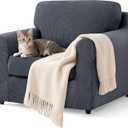 SUBRTEX 3 Pieces Stretch Sofa Slipcover Sets Couch Cover Sets Backrest Cushion Covers Furniture Protector Collection Set for Oversize Sofa Loveseat Chair Slip Covers(Small, Gray) (Grey)