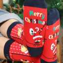 2 x Christmas Novelty Socks Colorful Fun Cute Sock Santas Xmas Gifts Stocking Stuffer Within Gift Box (One Size)