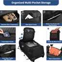 Foldable Rolling Duffle Bag with Wheels - 30" Extra Large Waterproof Travel Backpack with Shoe Compartment, Heavy Duty TSA-Approved Luggage for Mens Camping, Sports, and Airplane Trips