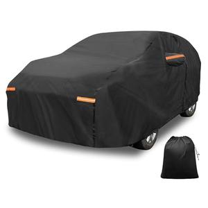 X AUTOHAUX Car Cover Outdoor Waterproof Sun Rain Snow Hail Protection with Left Side Door Zipper 210D-PU for Kia Carnival