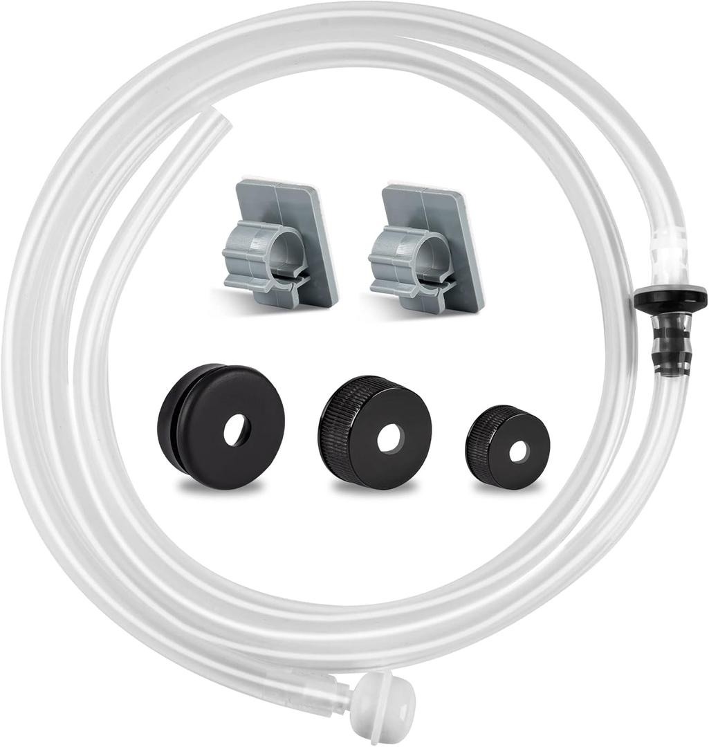 Yofidra Sink Soap Dispenser Extension Kit: Under Sink Dish Soap Dispenser With 47" Tube Hose and Check Valve for Prevent Backflow for Countertop Kitchen Sink Accessories (White)