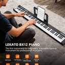 LEKATO Portable Piano Keyboard, 4 pcs Magnetic Electric Piano with Up to 88 Keys, 128 Tones, 128 Rhythm, 21 Demo, Split, Dual Tone, Record, Bluetooth MIDI, Headphone Jack, for Beginners Home Travel