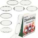 DGBDPACK 200 Dissolvable Canning Labels for Mason Jars, 1 x 2 inch Food Labels, Tiny Canning Jar Stickers Removable with Water