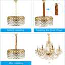 PATIKIL 2ft Lamp Chain Cover, Chain Protective Sleeve Washable with Zipper for Chandelier Lighting Wires Swing Light Fixture, Brown