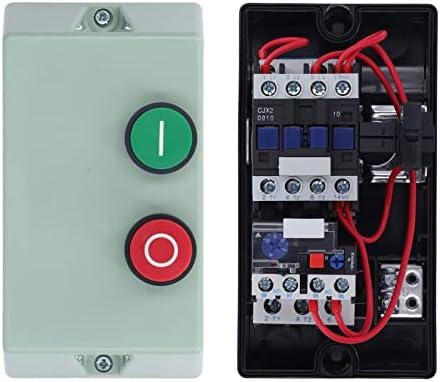 Magnetic Electric Motor Starter, 2.2KW 220/230V Single Phase Control, 4KW 380/400V 3 Phase Electric Motor Switch, IP55 Waterproof Magnetic Switch Motor Starter