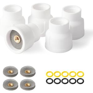 #12 Ceramic (5-Pack) White TIG Welding Cups with 3/32" Diffuser