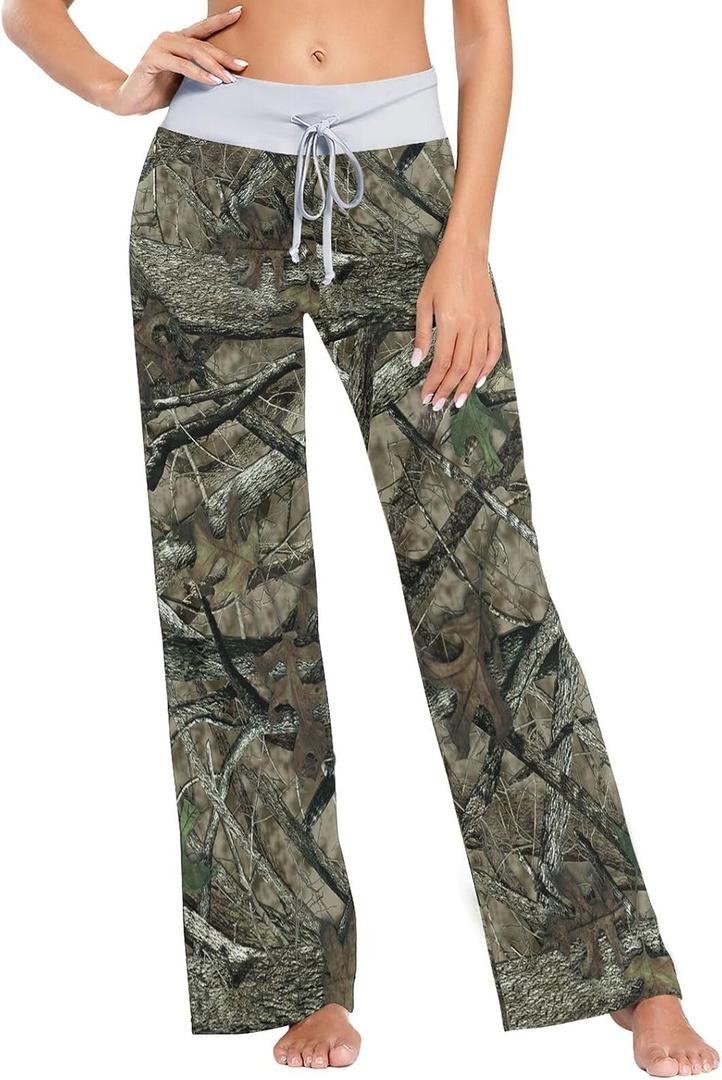 Men Women Pajama Pant Lounge Pajama Bottoms Elastic Waistband Sleepwear PJs Sleep Pants (Green, L)
