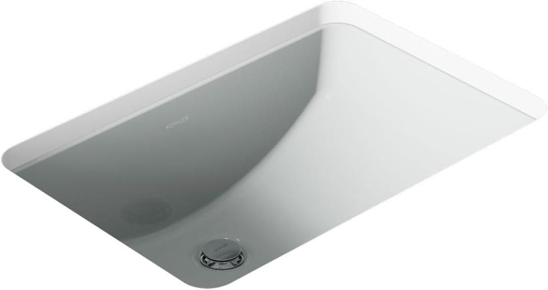 Ladena Rectangular Undermount Sink in Ice Grey