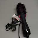 Dual Voltage Hair Dryer Brush with Negative Ion Anti-frizz Styler - Hot Air Volumizer for 110V-120V/220V-240V European and Travel Use