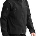 FREE SOLDIER Men's Outdoor Waterproof Soft Shell Hooded Military Tactical Jacket (Medium, Black)