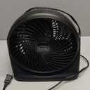 BLACK+DECKER 7-Inch Portable Turbo Fan, 3-Speed Settings, Desktop Personal Cooling for Table with 90 Tilt Angle Fan Head, Lightweight for Bedroom or Office, BFTU107, Black