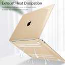 Mektron for MacBook Air 13 Inch Case 2022, 2021-2018 Release A2337 M1 A2179 A1932, Clear Plastic Hard Shell Cover with 13.3" Retina Display Touch ID, Clear Peach Fuzz