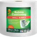 Duck Brand Small Bubble Cushioning Wrap for Moving & Shipping - 175 FT Bubble Packing Wrap for Extra Protection Packaging Boxes & Mailers - Clear Bubble Roll Moving Supplies, Perforated Every 12 IN