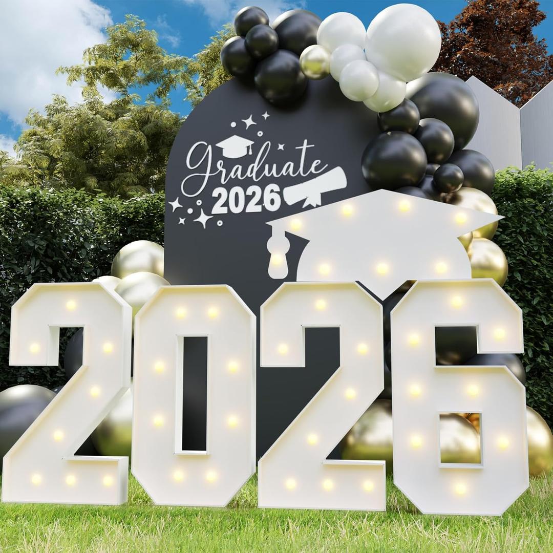 Graduation Decorations 2026, 2.3FT Marquee Numbers 2026 for Graduation Party Decorations, 2026 Light Up Numbers Kindergarten Graduation for Preschool High School College