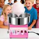 Commercial Cotton Candy Machine 1000W - 15" Stainless Steel Bowl, Electric Candy Floss Maker with Double Switch, Sugar Scoop, Ideal for Carnival, Party & Business Use