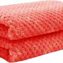 Fleece Throw Blanket, Super Soft and Warm Blankets for Couch, Sofa and Bed Waffle Textured, Cozy, Fuzzy and Lightweight