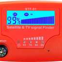 Digital Satellite Finder, Weytoll 2 in 1 Satellite and TV Signal Finder STF-01 TV Antenna Signal Strength Meter Signal Finding Meter with Compass Alarm Buzzer