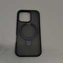 TORRAS Ultra-Magnetic Ostand for iPhone 16 Pro Case, [Compatible with MagSafe] [Flexible Stable Stand] Military-Grade Protection Translucent Slim Anti-Scratch Ring Kickstand, Frosted Black 6.3"