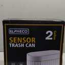 ELPHECO Bathroom Trash Can with Lid 2 Gallon Sensor Garbage Can, Automatic Trash Bin, Motion Sensor Trash Can, IPX5 Waterproof Plastic Wastebasket for Bathroom, Bedroom, Kitchen, Office, White Gold