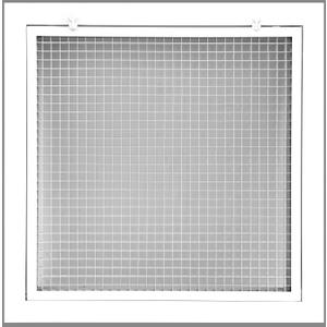 HVAC Premium 24" x 24" Cube Core Eggcrate Return Air Filter Grille for 1" Filter - Aluminum - White [Outer Dimensions: 26.5" x 26.5"]