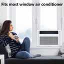 Adjustable Window Air Conditioner Side Panels with Frame, Accordion Insulation Filler Kit for 5000-14000 BTU Window AC Units, Windproof Dustproof Heat Resistant Indoor Cover