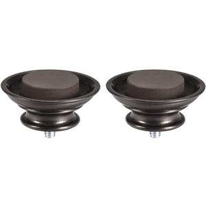 uxcell Curtain Rod Finials,Plastic End for 19mm Dia(Max.) Rod,35mm X 54mm Brown Tone 2pcs