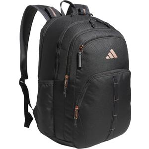 adidas Prime Backpack for Work, Travel Bag for Women and Men with Padded Compartment for Laptop, Carbon Grey/Rose Gold, One Size