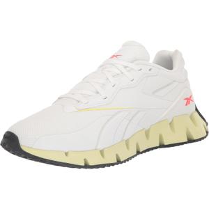 Reebok Women's Zig Dynamica 4 Sneaker, White/ Pure Grey/ Citrus Glow, 7.5