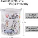 Bear Storage Basket,Nursery Large Hamper Canvas Laundry Basket Foldable With Waterproof Pe Coating,For Kids Boys And Girls, Bathroom, Bedroom, Clothes,Toy Bin