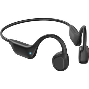 Bone Conduction Headphones, Wireless Bluetooth 5.3 Open-Ear Headphones with Mic, 10H Playtime Workout Headphones, Waterproof Sport Earphones Headset for Running, Gym, Hiking, Cycling (Black)