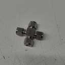 PATIKIL 304 Stainless Steel Cross Compression Tube Fitting 3/8" ID x 3/4"" OD, Pipes Adapter for Water Garden Irrigation System, Silver