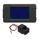 AC Digital Meter, AC Current Voltage Power Energy Panel Meter, PZEM022 100A Energy Monitor Ammeter Voltmeter Multimeter Tester with Overload Alarm Function