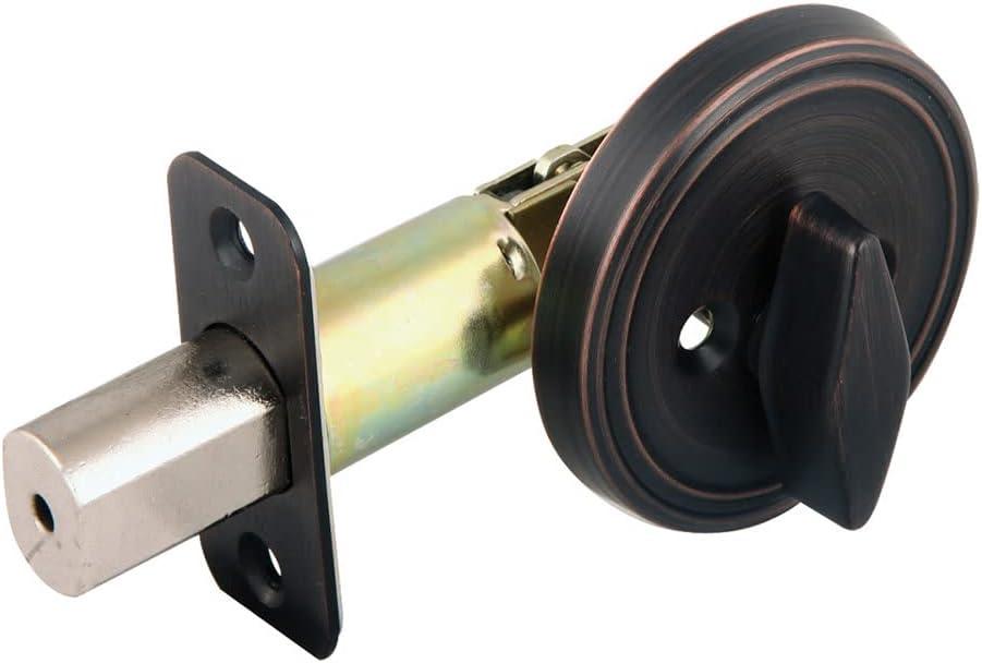 Design House 702621 2-3/8-inch Backset Single Sided Deadbolt with Turn-Button Interior, Brushed Bronze